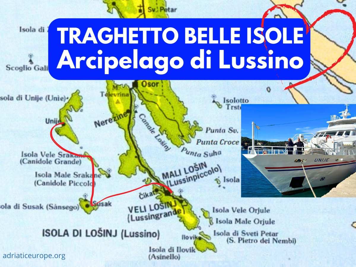 Traghetto belle isole dell’Arcipelago di Lussino con&nbsp;Jadrolinija