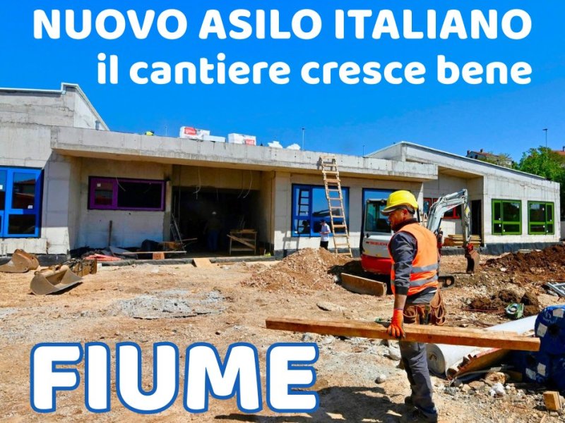 Fiume, cresce molto bene il cantiere del nuovo asilo&nbsp;italiano